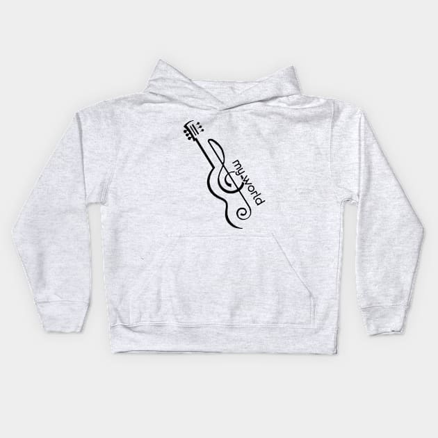 Music... My World Kids Hoodie by Azul